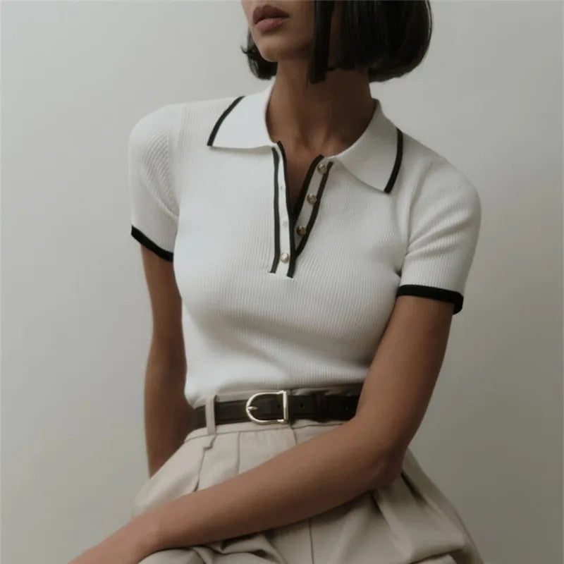 Talenza Women’s Knitted Patchwork Pullover Top