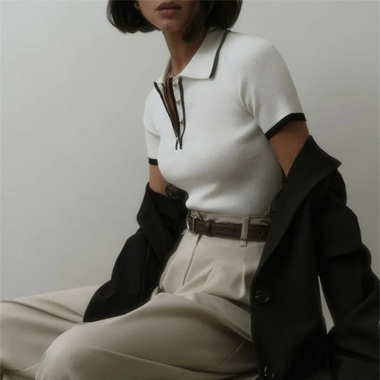 Talenza Women’s Knitted Patchwork Pullover Top