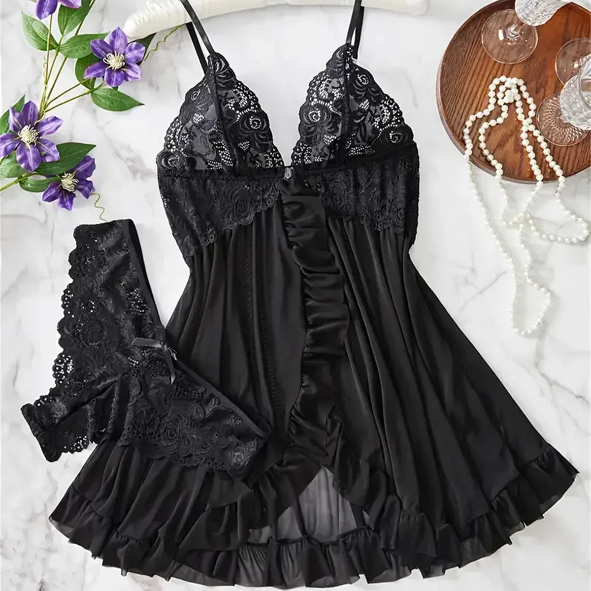 Lace Lingerie Bra and Panty Set
