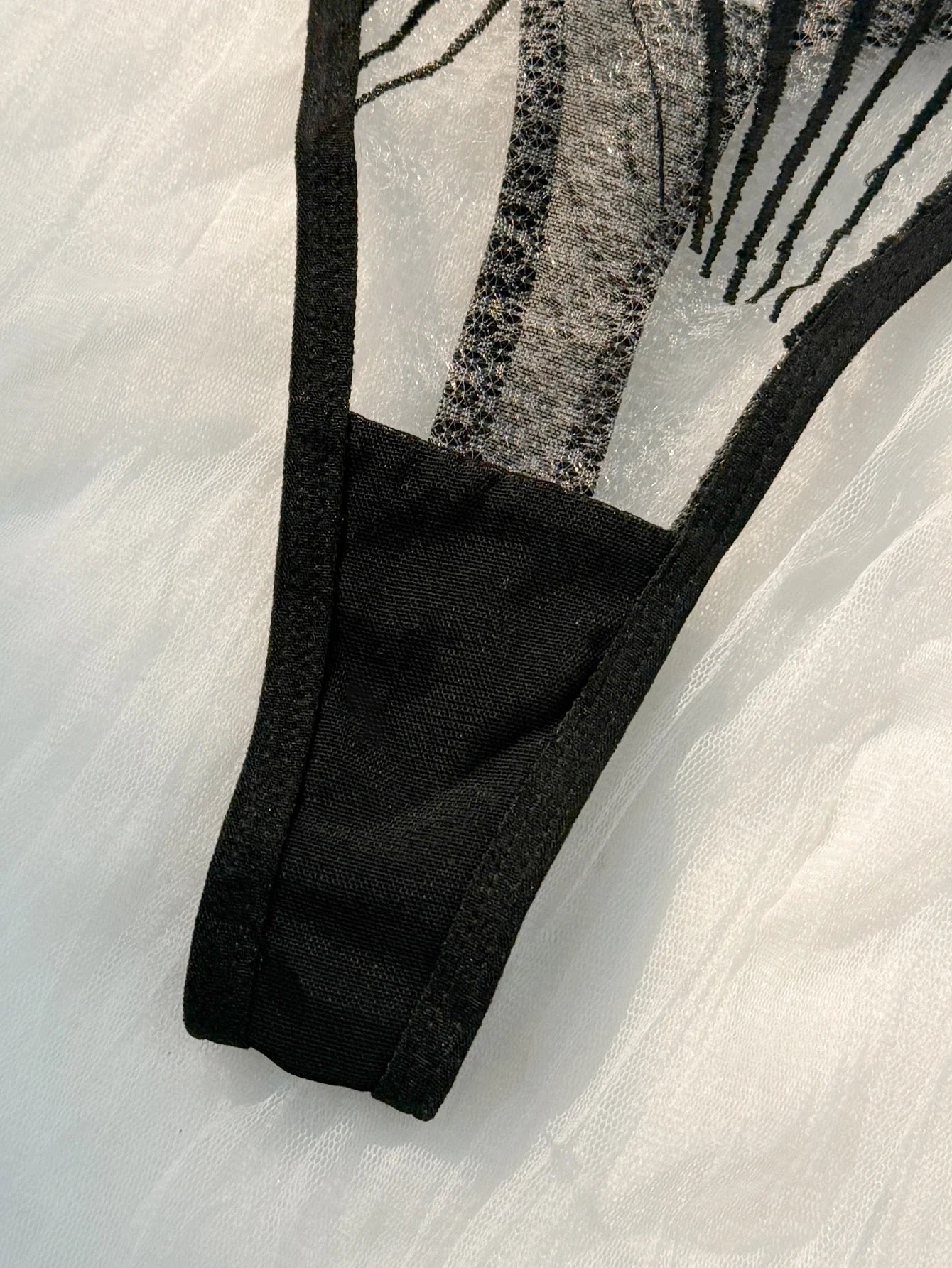 Sexy Black Lace Mesh Lingerie Set