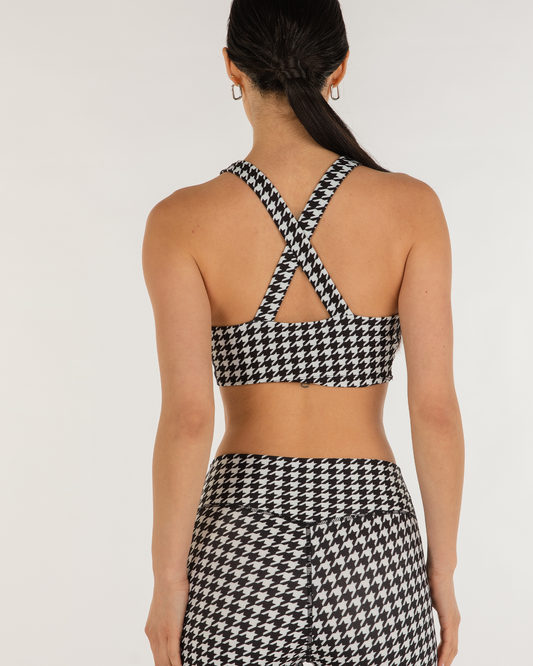 Elsa Fleece v Neck Longline Bra