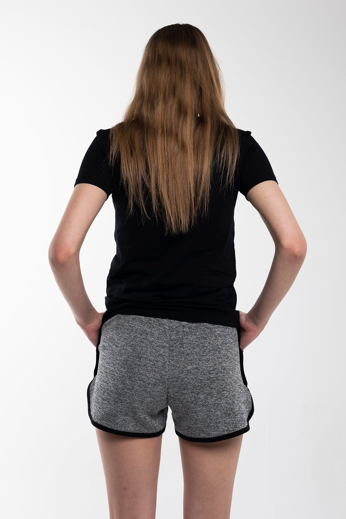 Shiny Slim-Fit Drawstring Shorts