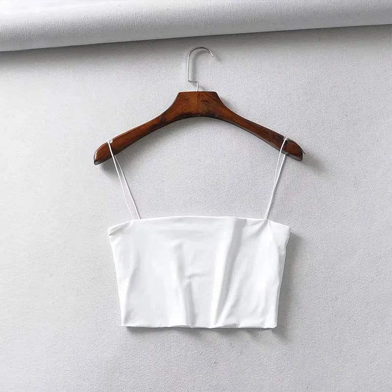 Sexy Cotton Crop Cami Elastic Tank Top