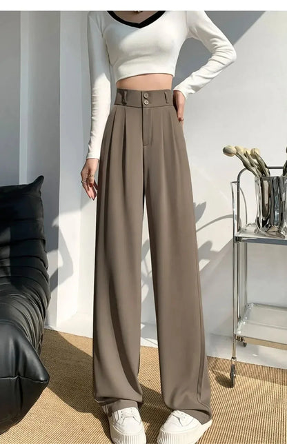 Elegant Wide Leg High Waist Pants