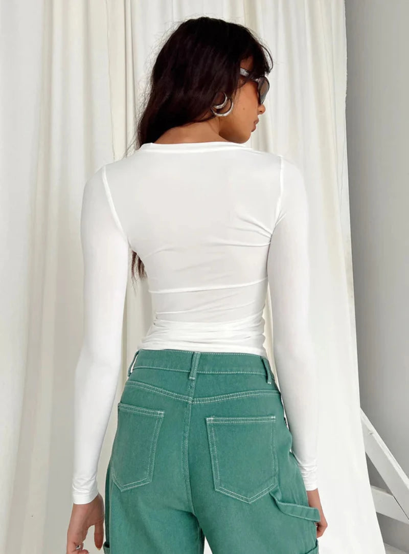 Women's Long Sleeve Slim Fit Tops