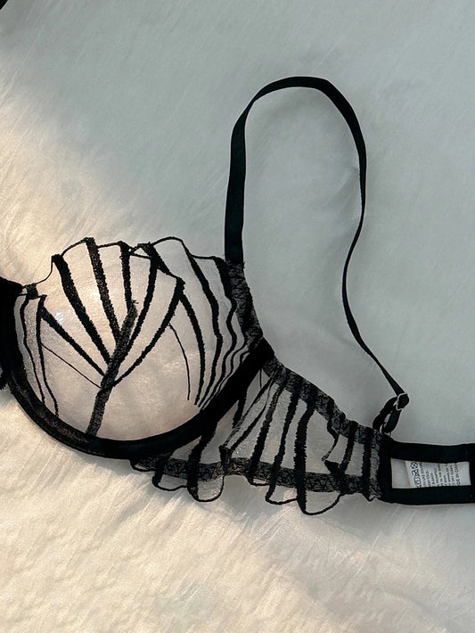 Sexy Black Lace Mesh Lingerie Set