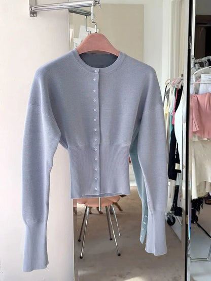 Tossy Ribbed Patchwork Knit Cardigan Top